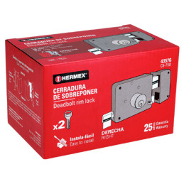  Cerraduras de Sobreponer Derecha Instala-facil Hermex 43576 23.728814 Cerraduras de Sobreponer Derecha Instala-facil Hermex 435