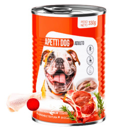 ApettiDog Adulto 330gr Pack Caja x 24Latas Pate Sabor Cordero Alimento Caninos, Labet 141.525424 ApettiDog Adulto 330gr Pack Ca