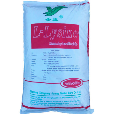  L-Lisina HCL 25Kg, Aminoacidos Escenciales, Porcinos, Aves, Montana 262.711864 L-Lisina HCL 25Kg, Aminoacidos Escenciales, Porc