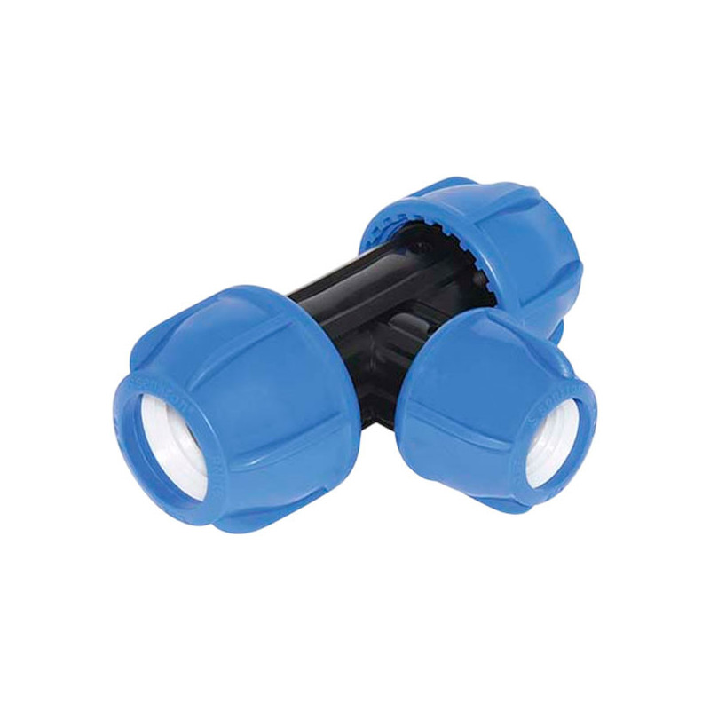  Enlace Tee Reducido 50X25X50MM Riego HDPE PN16 SENKRON 20.338983 Enlace Tee Reducido 50X25X50MM Riego HDPE PN16 SENKRON
 991121