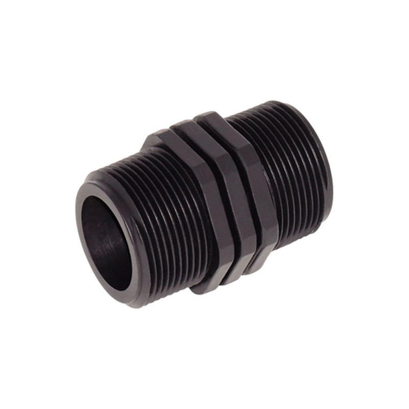  Niple PE Roscado 3/4" X 3/4" Bolsa 50U para Riego Tuberias HDPE SENKRON 52.542373 Niple PE Roscado 3/4" X 3/4" Bolsa 50U para R