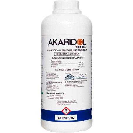  Akaridol 250ml Fenpyroximate+Etoxazole Acaricida Agricola Accion Contacto Ingestion, SICompany 84.745763 Akaridol 250ml Fenpyro