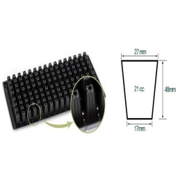  Bandejas de Germinacion 128 celdas x 100U, almacigo de Repollo, Col, Apio 741.525424 Bandejas de Germinacion 128 celdas x 100U,