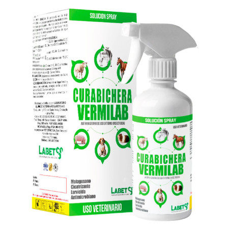  Curabichera Vermilab 440ml Cipermetrina Antiparasitario Sol Spray, Labet 37 Curabichera Vermilab 440ml Cipermetrina Antiparasit