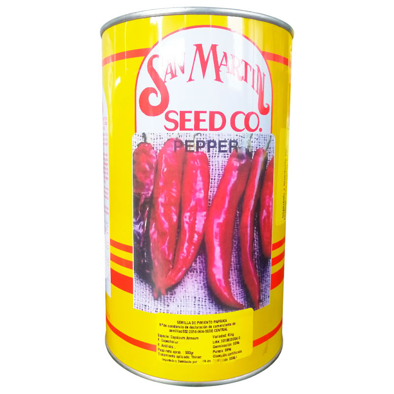  Aji Paprika 500gr Semilla Pepper Dulce Variedad OP Formato King, San Martin 488 Aji Paprika 500gr Semilla Pepper Dulce Variedad