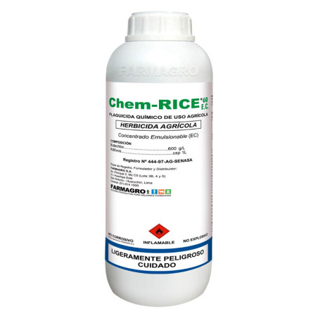  Chem-Rice 1L Butachlor Herbicida Agricola Preemergente Selectivo, Farmagro 28.813559 Chem-Rice 1L Butachlor Herbicida Agricola 