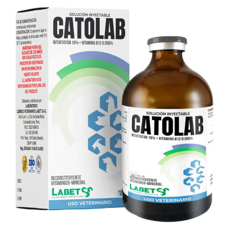  Catolab 100ml Butafosfan B12 Reconstituyente Vitaminico Veterinario Inyectable, Labet 35.59322 Catolab 100ml Butafosfan B12 Rec
