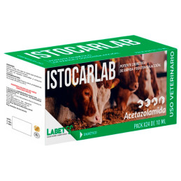  Istocarlab 10ml Pack x 24und Acetazolamida Diuretico Coadyuvante Inyectable, Labet 172.033898 Istocarlab 10ml Pack x 24und Acet