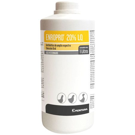  Enropro 20% LQ 1L Enrofloxacina Antibiotico Amplio Espectro Avicultura Sol Oral, Montana 107 Enropro 20% LQ 1L Enrofloxacina An