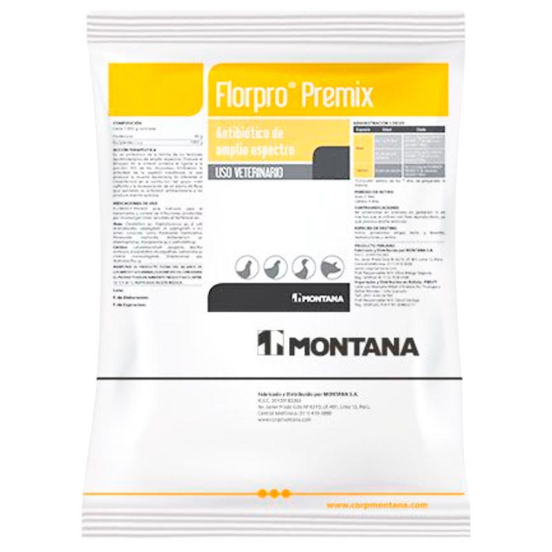  Florpro Premix 25Kg Florfenicol Antibiotico Amplio Espectro Avicultura Porcicultura, Montana 541.525424 Florpro Premix 25Kg Flo