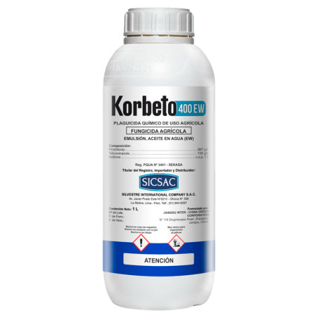  Korbeto 1L Prochloraz Tebuconazole Fungicida Agricola Accion Curativo Protectante, SICompany 82.20339 Korbeto 1L Prochloraz Teb