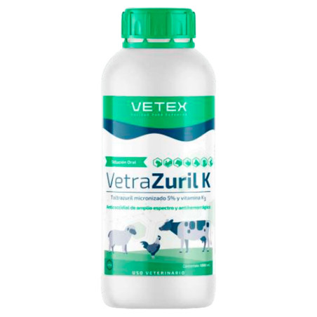 VetraZuril K 120ml Toltrazuril Vitamina K3 Antiparasitario Sol Oral, Vetex 22.033898 VetraZuril K 120ml Toltrazuril Vitamina K3