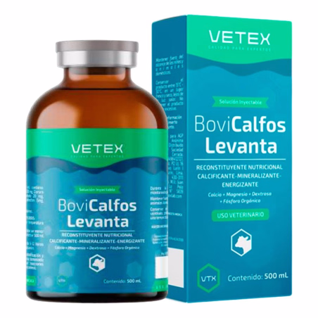 Bovicalfos Levanta 500ml Reconstituyente Vitaminico Calcificante Sol Inyectable, Vetex vetex-Bovicalfos Levanta 500ml Reconstitu