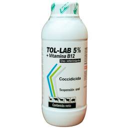  Tol-Lab 5% 500ml Toltrazuril+Vitamina B12 Coccidicida Sol Oral, Labet 92 Tol-Lab 5% 500ml Toltrazuril+Vitamina B12 Coccidicida 