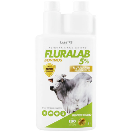 Fluralab 5% Bovinos 1L Frascos Fluralaner Antiparasitario Externo Uso Veterinario, Labet 433.000001 Fluralab 5% Bovinos 1L Fras