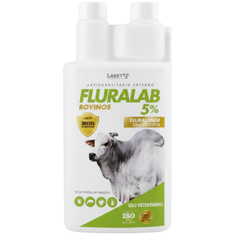 Fluralab 5% Bovinos 500ml Frascos Fluralaner Antiparasitario Externo Uso Veterinario, Labet 225 Fluralab 5% Bovinos 500ml Frasc Fluralab 5% Bovinos 500ml Frascos Fluralaner Antiparasitario Externo Uso Veterinario, Labet 225 Fluralab 5% Bovinos 500ml Frasc