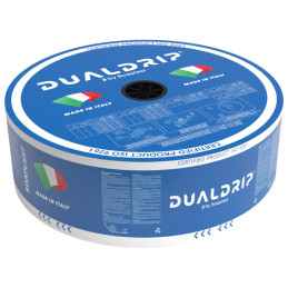  Cinta de Riego por Goteo DualDrip 16mm, 15mil, 2.2LPH, 30cm, 1300mts, Soaplast 408.999999 Cinta de Riego por Goteo DualDrip 16m
