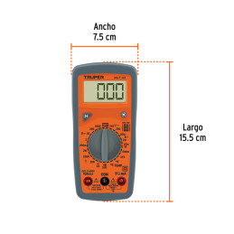  Multitester Digital, MUT-33 10401 Truper 51 Multitester Digital, MUT-33 10401 Truper
Hold función de retención de datos
Prueba 