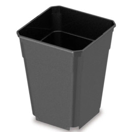  Macetas 9x9x13cm 0.75L Polipropileno Negro Serie MCA9 Inyectadas Cuadrado, ALBER 1.3 Macetas 9x9x13cm 0.75L Polipropileno Negro