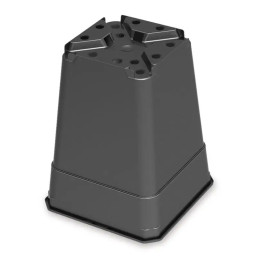  Macetas 18x18x23cm 5.5L Polipropileno Negro Serie MCA18 Inyectadas Cuadrado, ALBER 4.1 Macetas 18x18x23cm 5.5L Polipropileno Ne