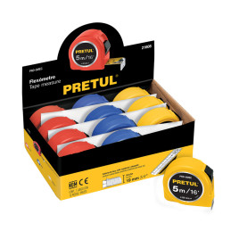  Wincha Flexometro 5 Metros, carcasa ABS, varios colores, PRO-5MEC 21608 Pretul 6.2 Wincha Flexometro 5 Metros, carcasa ABS, var