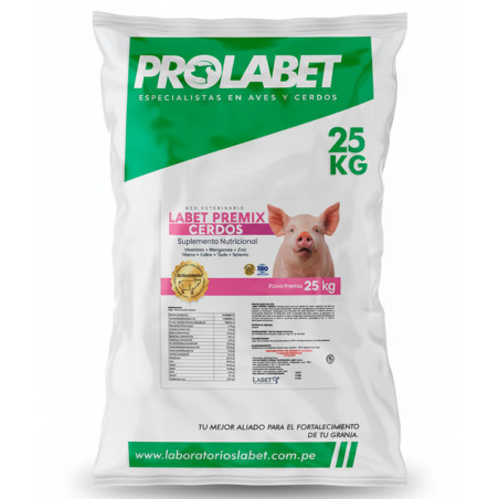 Labet Premix Cerdos 25Kg Vitaminas Suplemento Nutricional Premezcla Polvo, Labet Labet-Labet Premix Cerdos 25Kg Vitaminas Suplem