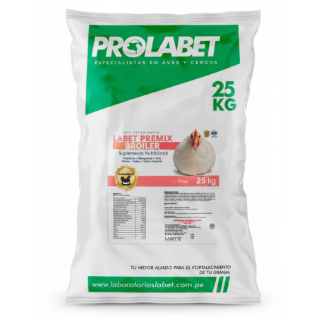 Labet Premix Broiler 25Kg Vitaminas Suplemento Nutricional Avicola Premezcla Polvo, Labet Labet-Labet Premix Broiler 25Kg Vitami