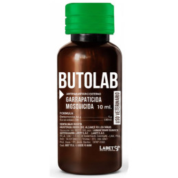  Butolab 10ml Pack x 12und Deltametrina Uso Veterinario Antiparasitario Externo, Labet 135.000024 Butolab 10ml Pack x 12und Delt