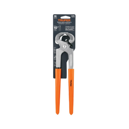 Alicate Tenaza 10", para carpinteros en acero al cromo vanadio, Mango de vinil, TN-10 17386 Truper Truper-Alicate Tenaza 10", pa
