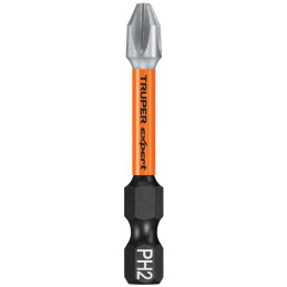 Juego de 5 puntas de impacto Phillips Nro2 x2pulgadas PH2, Truper 100820