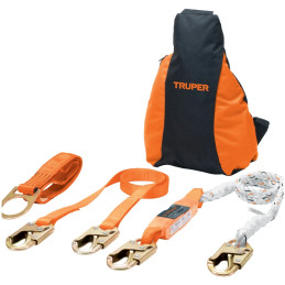  Kit contra caídas con arnes de tres anillos ANSI Truper 100887 280 Kit contra caídas con arnes de tres anillos ANSI Truper 1008