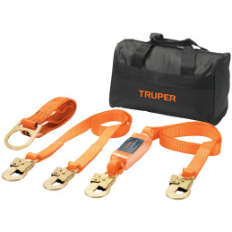  Kit contra caídas con arnes de tres anillos Truper 100889 176 Kit contra caídas con arnes de tres anillos Truper 100889   Cinta