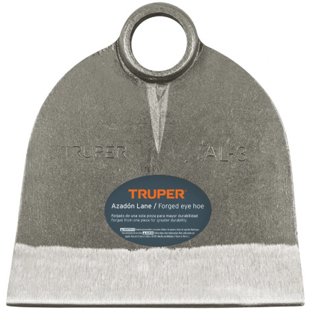 Azadon Lane, sin Mango Ancho Hoja 8 1/2" Altura 8 5/8" , Acero al Carbono, Diametro 38 - 39mm, AL-3 10609 Truper Truper-Azadon L
