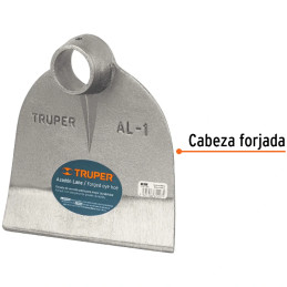 Azadon Lane, sin Mango Ancho Hoja 7 1/2" Altura 7 5/8" , Acero al Carbono, Diametro 38 - 39mm, AL-1 10603 Truper Truper-Azadon L