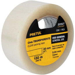  Cinta de Embalaje Transparente 48mm x 150m Adhesivo acrilico E0.040mm Pretul 20527 8 Cinta de Embalaje Transparente 48mm x 150m