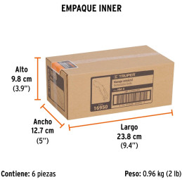 Navaja Multiusos de Apertura Rapida 7", Cuchilla SK4, Incluye 3 cuchillas de repuesto, NM-6 16950 Truper Truper-Navaja Multiusos