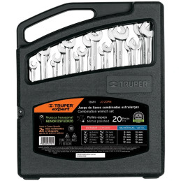Juegos de 20 Llaves Combinadas extralargas STD y MM Truper 13691 Truper-Juegos de 20 Llaves Combinadas extralargas STD y MM Trup