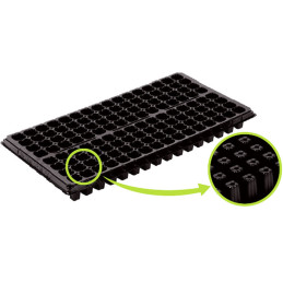 Bandejas de Germinacion 128 celdas x 100U Super Rigidas Livianas almacigo Hortalizas Protekta-Bandejas de Germinacion 128 celdas