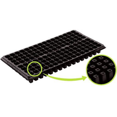 Bandejas de Germinacion 128 celdas x 100U Super Rigidas Livianas almacigo Hortalizas Protekta-Bandejas de Germinacion 128 celdas
