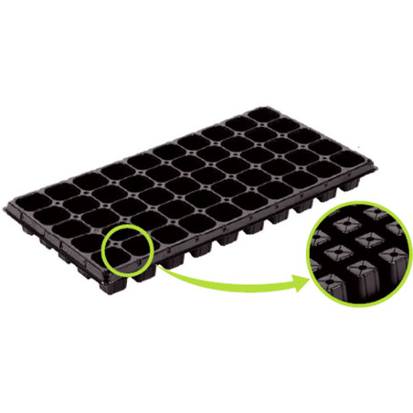 Bandejas de Germinacion 50 celdas x 100U Super Rigidas Livianas almacigo Hortalizas Protekta-Bandejas de Germinacion 50 celdas x