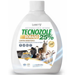 Tecnozole Dorado 25% 250ml Albendazol Selenito Sodio Sulfato Cobalto Antiparasitario Susp Oral, Labet
