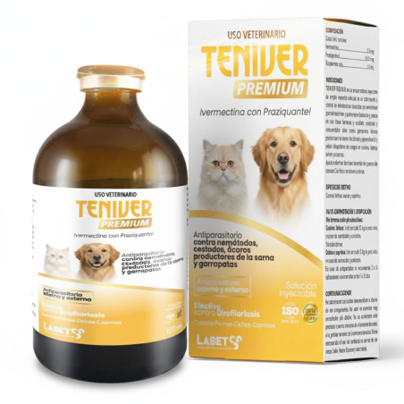 Teniver Premium 50ml Ivermectina Praziquantel Antiparasitario Inyectable, Labet