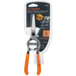 Tijera de Poda Forjada 8", cuchillas curva acero al medio carbono, Corte 5/16, Para UVA, T-24 18457 Truper