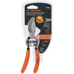 Tijera de Poda Forjada 6", cuchillas de paso acero templado, Corte 5/16, T-66 18462 Truper