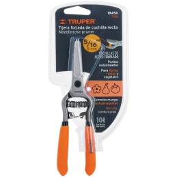Tijera de Poda Forjada tipo mini 6", cuchillas delgada, acero al medio carbono, Corte 5/16, T-20 18456 Truper