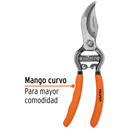 Tijera de Poda Forjada 8", cuchillas de paso acero templado, Corte 3/4, T-67 18460 Truper