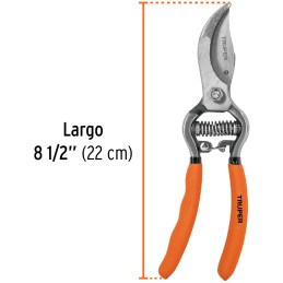 Tijera de Poda Forjada 8", cuchillas de paso acero templado, Corte 3/4, T-67 18460 Truper