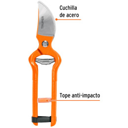 Tijera para poda 10" forjada cuchilla de paso CosechaLimon Truper 18545