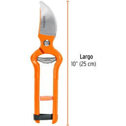 Tijera para poda 10" forjada cuchilla de paso CosechaLimon Truper 18545