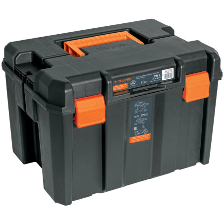 Cajas para Herramientas 17" x12" 25L Profunda Ranura para MotocicletaTruper 102643